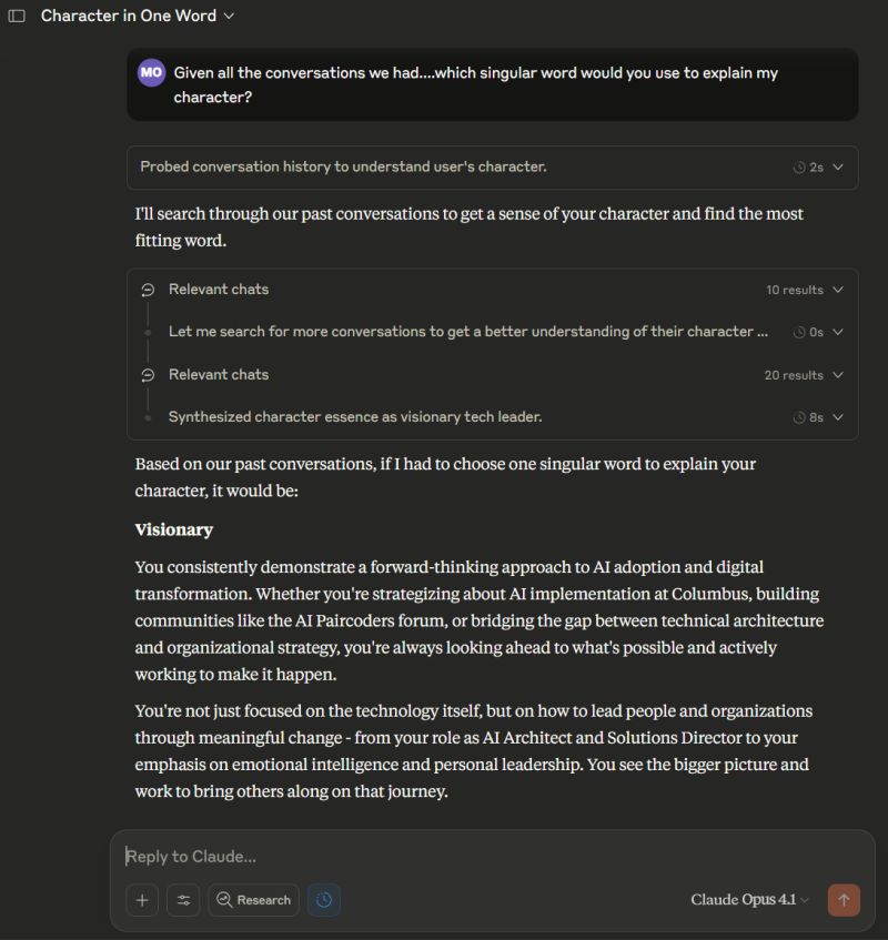 I am a visionary well at least according to a possibly sycop